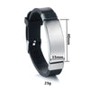 Jewelry Twist Woven Leather Stainless Steel Bracelet Engraved Electroplated