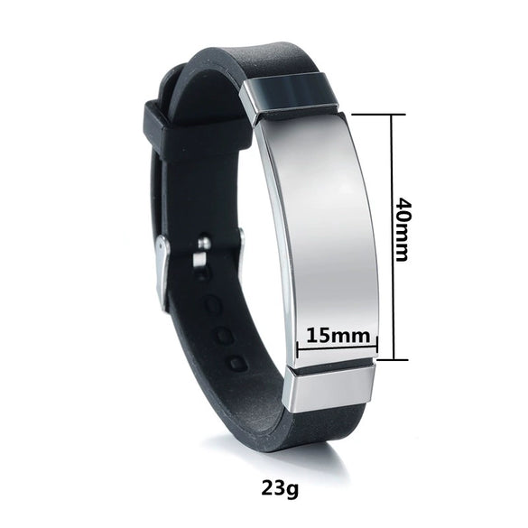 Jewelry Twist Woven Leather Stainless Steel Bracelet Engraved Electroplated