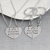 Jewelry Two Piece Splicing Heart Necklace Keychain