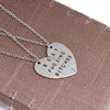 Jewelry Two Piece Splicing Heart Necklace Keychain