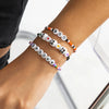 Jewelry Vintage Gothic Style Acrylic Plastic Resin Letters Beaded Elastic Multi Layer Handmade Bracelet