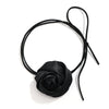 Jewelry Vintage Knotted Choker Cloth Flower Geometric Flannel Necklace For Women
