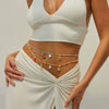 Jewelry Waist Chain Body Chain Starfish Conch Style Rice Beads Alloy Dripping Oil Imitation Pearls For Women