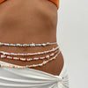 Jewelry Waist Chain Sexy Acrylic Beads Beaded Body Chain With Rice Beads Shells Clay Imitation Pearls