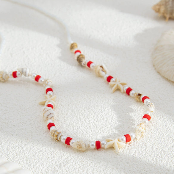 Jewelry Waist Chain Sexy Acrylic Beads Beaded Body Chain With Rice Beads Shells Clay Imitation Pearls