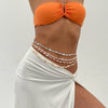 Jewelry Waist Chain Sexy Acrylic Beads Beaded Body Chain With Rice Beads Shells Clay Imitation Pearls