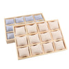 Jewelry Watch Bracelet Display Tray Wooden Frame Velvet Log Material 12 Grid Plate Artistic Style