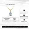 Jewelry Water Drop Pear Pendant Clavicle Chain Women's 925 Sterling Silver Geometric Zircon Necklace 14K Gold Plated