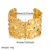 Jewelry Wide Bracelet Iron Gold Platinum Steel Color Geometric Electroplated Irregular Texture Open Fashion Personality
