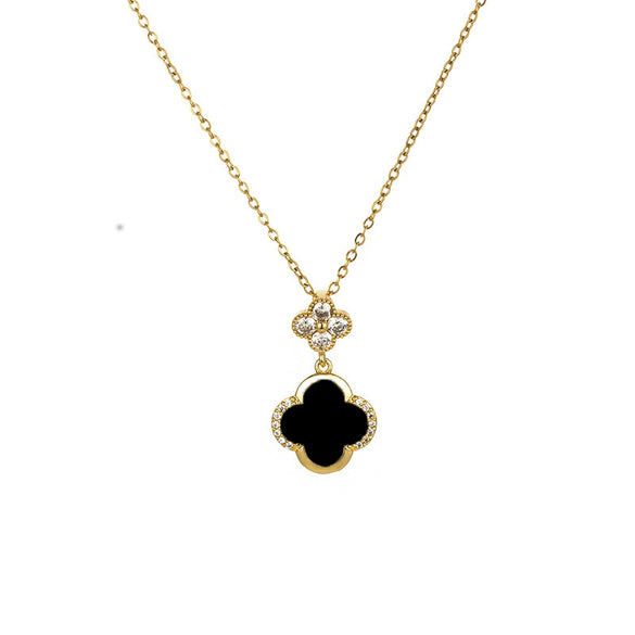 Jewelry Women Copper Titanium Steel Plants Flowers Electroplated Fourpiece Set Necklace Bracelet Earrings Ring