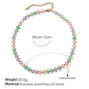 Jewelry Women Fashion Light Luxury Colorful Natural Stone Abacus Bead 316L Stainless Steel Electroplating Bracelet Earrings