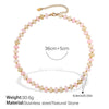 Jewelry Women Fashion Light Luxury Colorful Natural Stone Abacus Bead 316L Stainless Steel Electroplating Bracelet Earrings