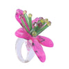 Jewelry Women Plexiglass Resin Tube Braided Weaving Flowers Earrings Ring Necklace