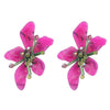 Jewelry Women Plexiglass Resin Tube Braided Weaving Flowers Earrings Ring Necklace