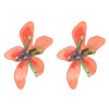 Jewelry Women Plexiglass Resin Tube Braided Weaving Flowers Earrings Ring Necklace