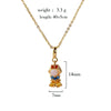 Jewelry Women Princess Pendant Necklace Zircon Inlaid With Cartoon Characters