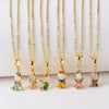 Jewelry Women Princess Pendant Necklace Zircon Inlaid With Cartoon Characters