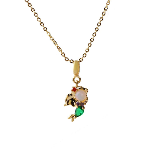 Jewelry Women Princess Pendant Necklace Zircon Inlaid With Cartoon Characters