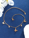 Jewelry Women's Butterfly Tassel Pendant Foot Chain Diecast Geometric Style