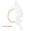 Jewelry Women's Clavicle Chain Alloy Bone Chain With Flower Pattern Electroplated