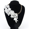 Jewelry Women's Clavicle Chain Alloy Bone Chain With Flower Pattern Electroplated