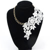 Jewelry Women's Clavicle Chain Alloy Bone Chain With Flower Pattern Electroplated