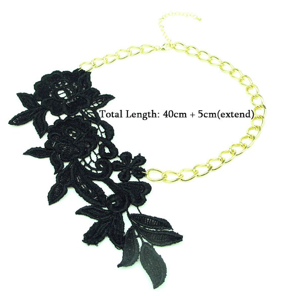 Jewelry Women's Clavicle Chain Alloy Bone Chain With Flower Pattern Electroplated