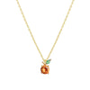Jewelry Women's Copper Rhinestone Fruitshaped Pendant Clavicle Necklace With Zircon