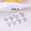 Jewelry Women's Metal Geometric Shape Microinlaid Zircon Ear Bone Small Ear Buckle Piercing Electroplated