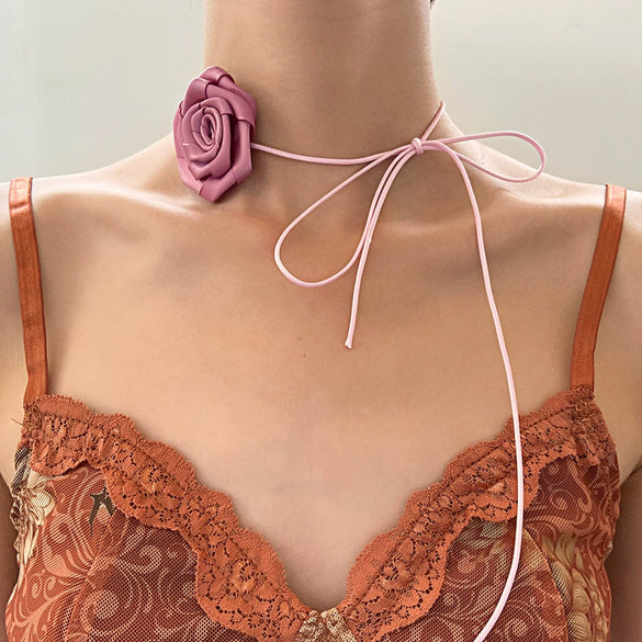 Jewelry Women's Polyester Feather Flower Shape Handmade Necklace