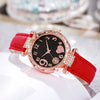 Jewelry Women's Quartz Watch Plastic Case Pu Strap Stainless Steel Buckle Round Dial Leisure Style
