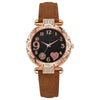 Jewelry Women's Quartz Watch Plastic Case Pu Strap Stainless Steel Buckle Round Dial Leisure Style