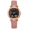 Jewelry Women's Quartz Watch Plastic Case Pu Strap Stainless Steel Buckle Round Dial Leisure Style