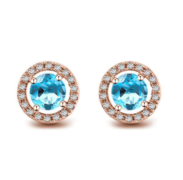 Jewelry Women's Round Earrings Brass Goldplated Geometric Mosaic With Artificial Gemstones And Semiprecious Stones