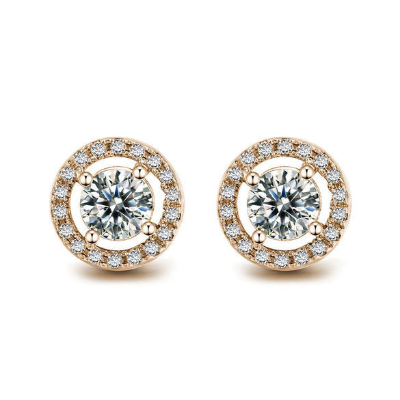 Jewelry Women's Round Earrings Brass Goldplated Geometric Mosaic With Artificial Gemstones And Semiprecious Stones