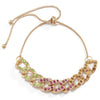Jewelry Women's Simple Geometric Hollow Bracelet With Cuba Buckle Rhinestone Iron