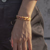 Jewelry Women's Simple Geometric Hollow Bracelet With Cuba Buckle Rhinestone Iron