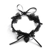 Jewelry Women's Sweet Cool Style Metal And Lace Necklace With Heart Shape Bow Tie And Geometric Pattern