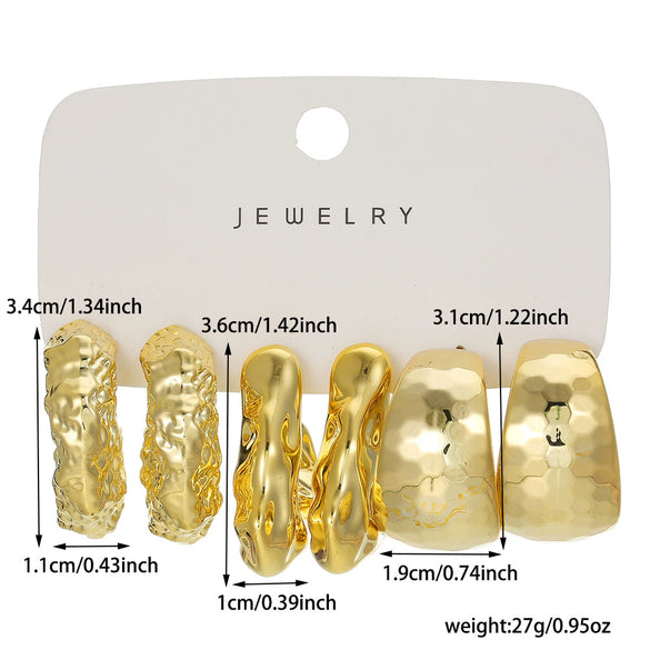 Jewelry Women's Twist Earrings Ccb Electroplated Geometric Letters Numbers Text Original Design