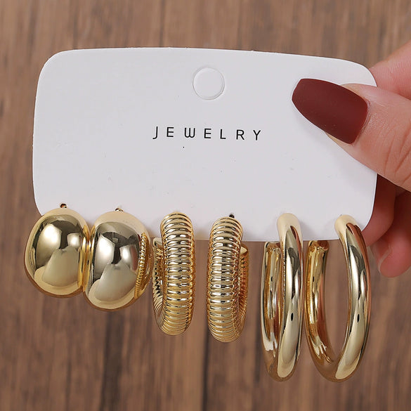 Jewelry Women's Twist Earrings Ccb Electroplated Geometric Letters Numbers Text Original Design