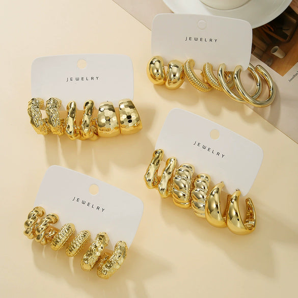 Jewelry Women's Twist Earrings Ccb Electroplated Geometric Letters Numbers Text Original Design