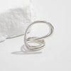 Jewelry Zinc Alloy Asymmetric Smooth Bracelet Heavy Industry Design Electroplating