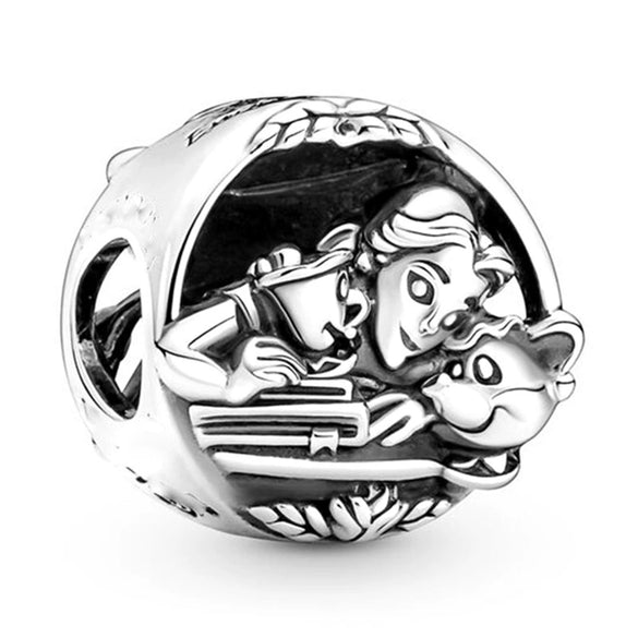 Jewelry Zinc Alloy Cartoon Mouse Pendant With Totem Pattern Electroplating Decoration