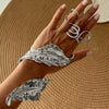 Jewelry Zinc Alloy Exaggerated Leaves Winding Opening Bracelet Electroplating
