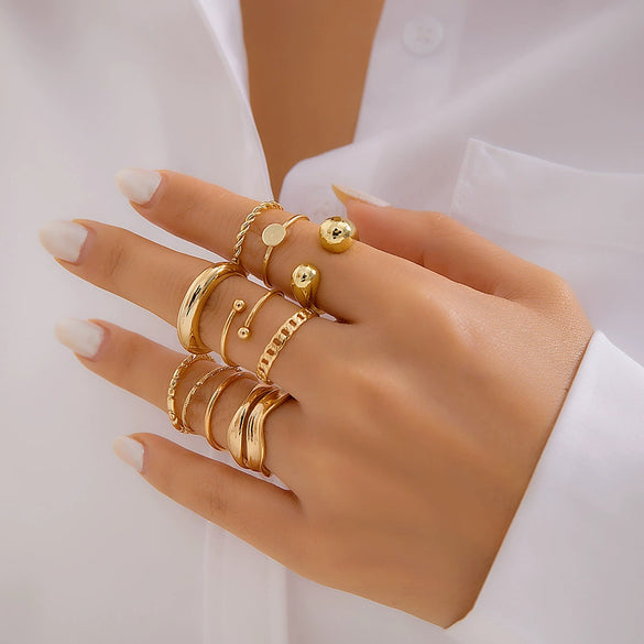 Jewelry Zinc Alloy Geometric Arc Ring Electroplating