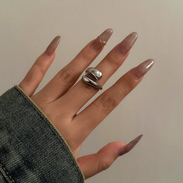 Jewelry Zinc Alloy Geometric Arc Ring Electroplating