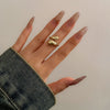 Jewelry Zinc Alloy Geometric Arc Ring Electroplating
