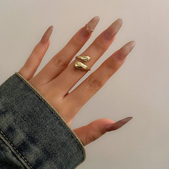 Jewelry Zinc Alloy Geometric Arc Ring Electroplating