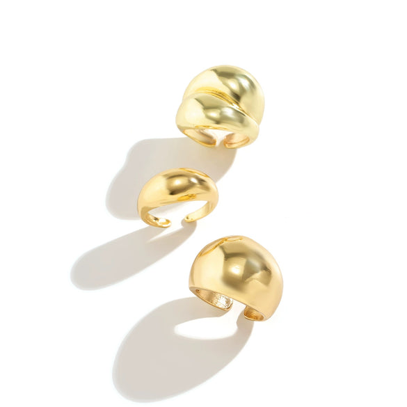 Jewelry Zinc Alloy Geometric Arc Ring Electroplating