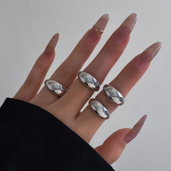 Jewelry Zinc Alloy Geometric Arc Ring Electroplating